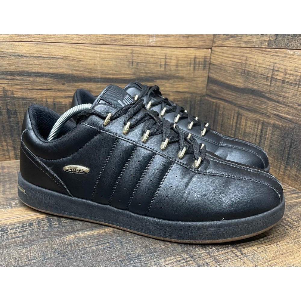 Lugz Legacy Sneakers Black Leather Casual Shoes Mens 12 Lace Up Streetwear